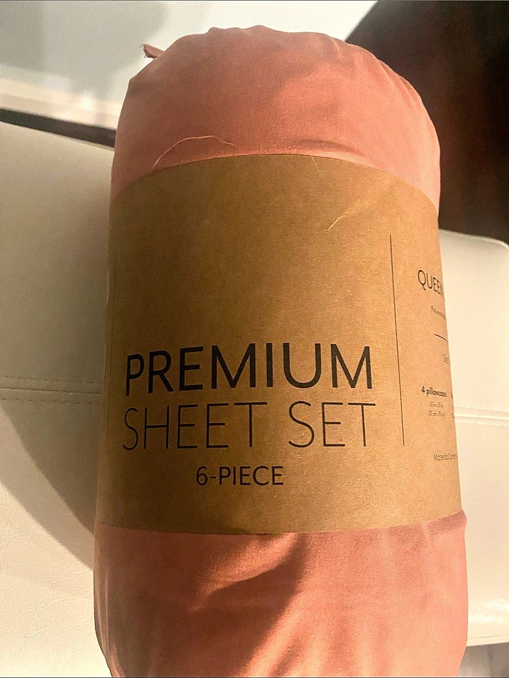 Premium Sheet Set Queen 6-Piece Sheet Set Pink NWT
